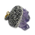 Crazy Hot Amethyst Kristall Druzy Edelstein für Halskette